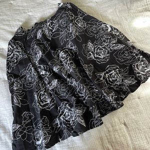 A Line Zippered Skirt